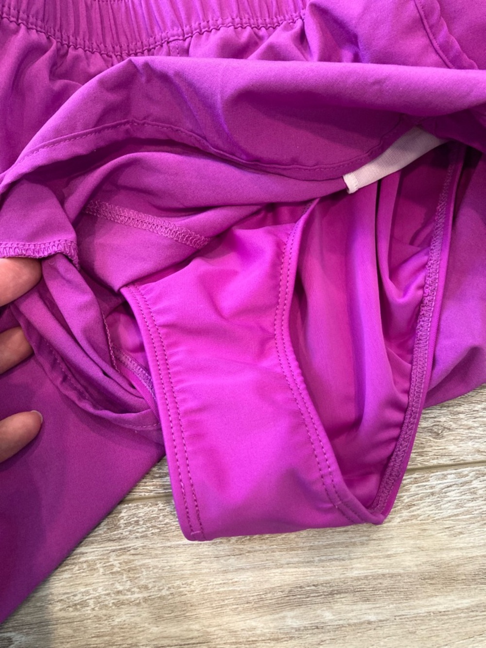 Lands End Girls Swim Shorts in Fuchsia and Navy - Picture 8 of 8
